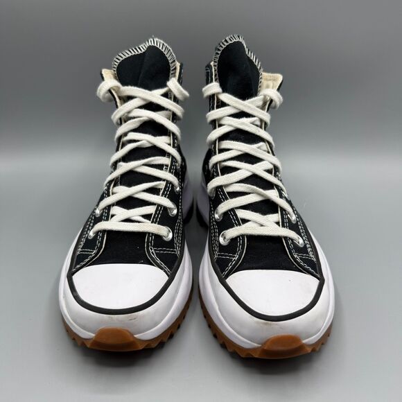 Converse High Top Shoes Run Star Hike Black White Gum Platform Womens Size 6 - Picture 3 of 12